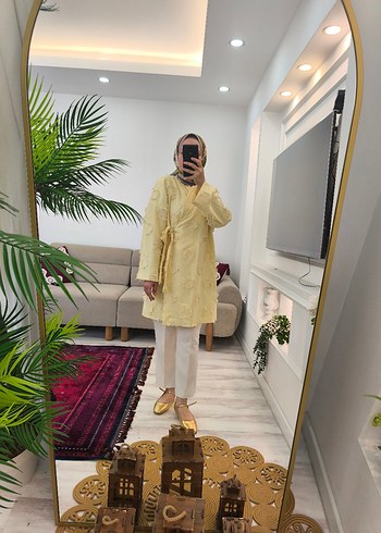 Zara Turuncu Püsküllü Salaş Midi Tunik