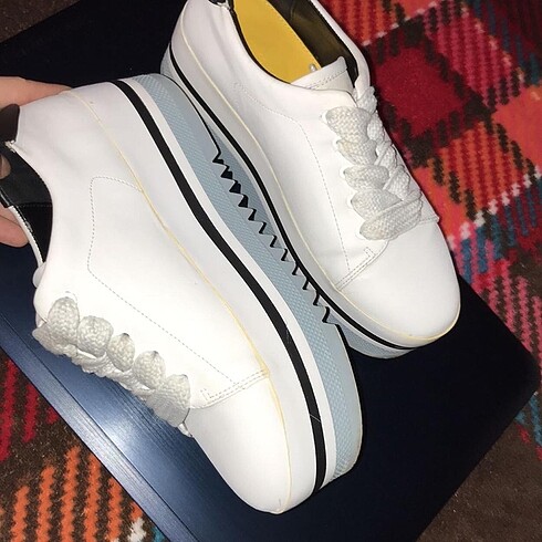 35 Beden beyaz Renk Zara Platform Spor Ayakkabı