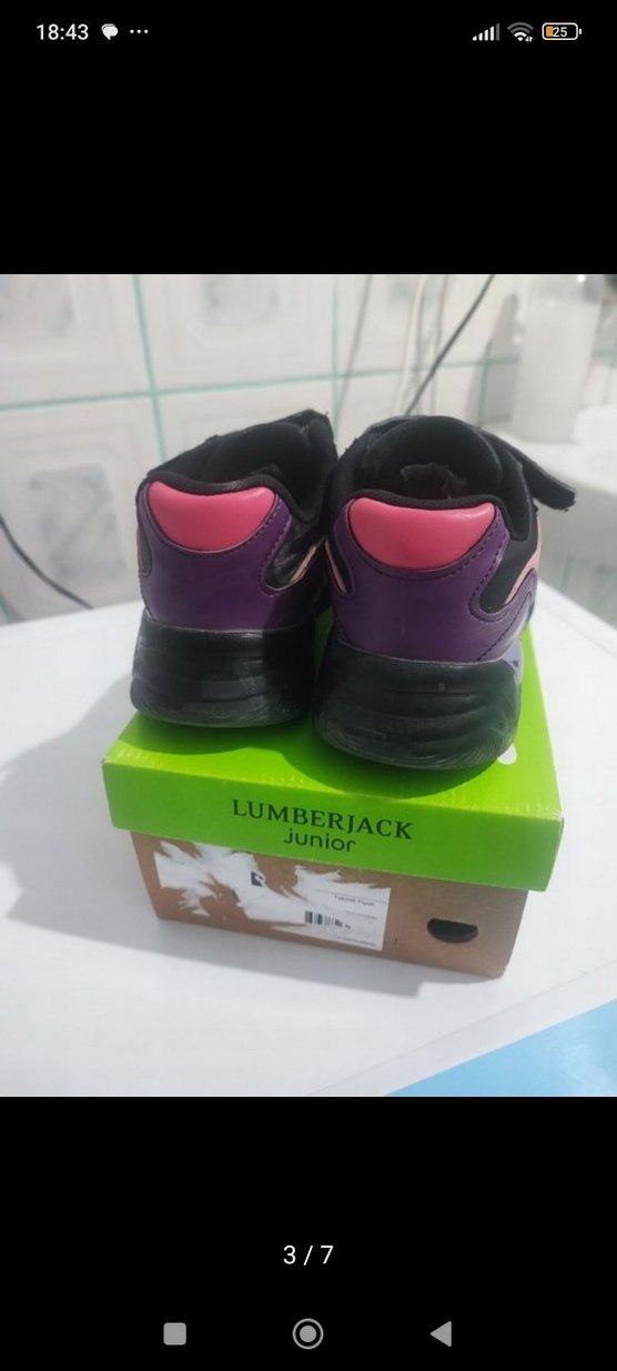 Lumberjack Siyah Mor kız çocuk Spor Ayakkabı - Görsel 3