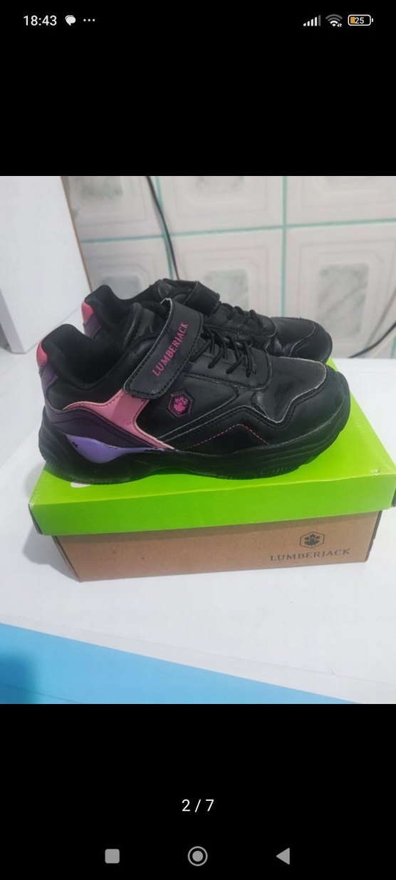 Lumberjack Siyah Mor kız çocuk Spor Ayakkabı - Görsel 2