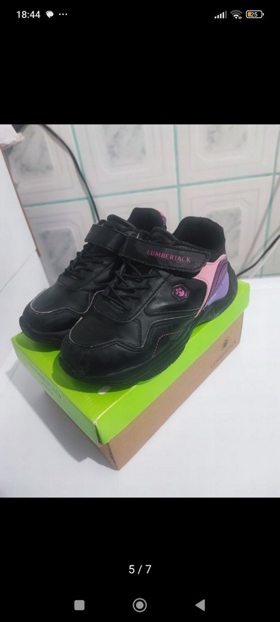 Lumberjack Siyah Mor kız çocuk Spor Ayakkabı - Görsel 5