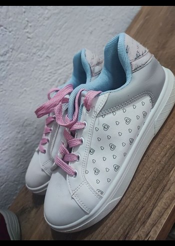 Kızlar çocuk beyaz spor ayakkabı - Görsel 5