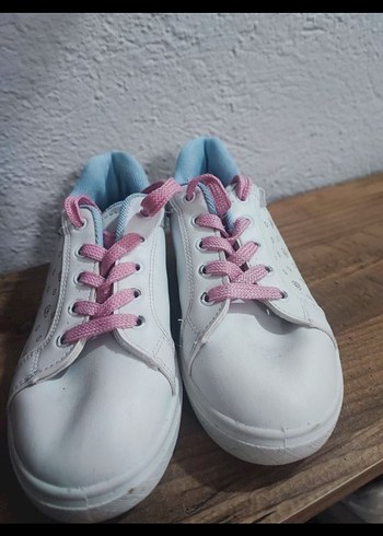 Kızlar çocuk beyaz spor ayakkabı - Görsel 3