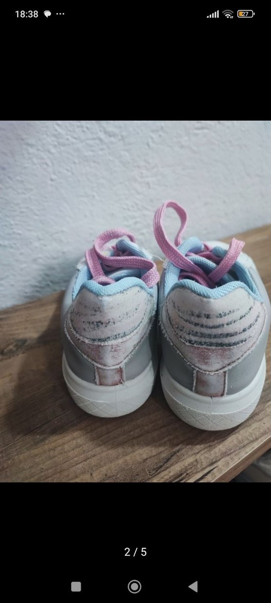 Kızlar çocuk beyaz spor ayakkabı - Görsel 2