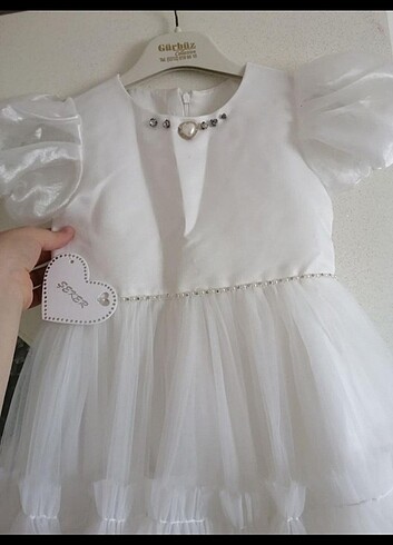 Kız çocuk beyaz abiye gelinlik  - Görsel 2
