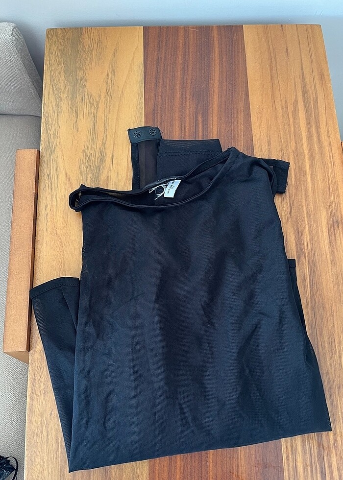 Siyah tül bluz - Görsel 2