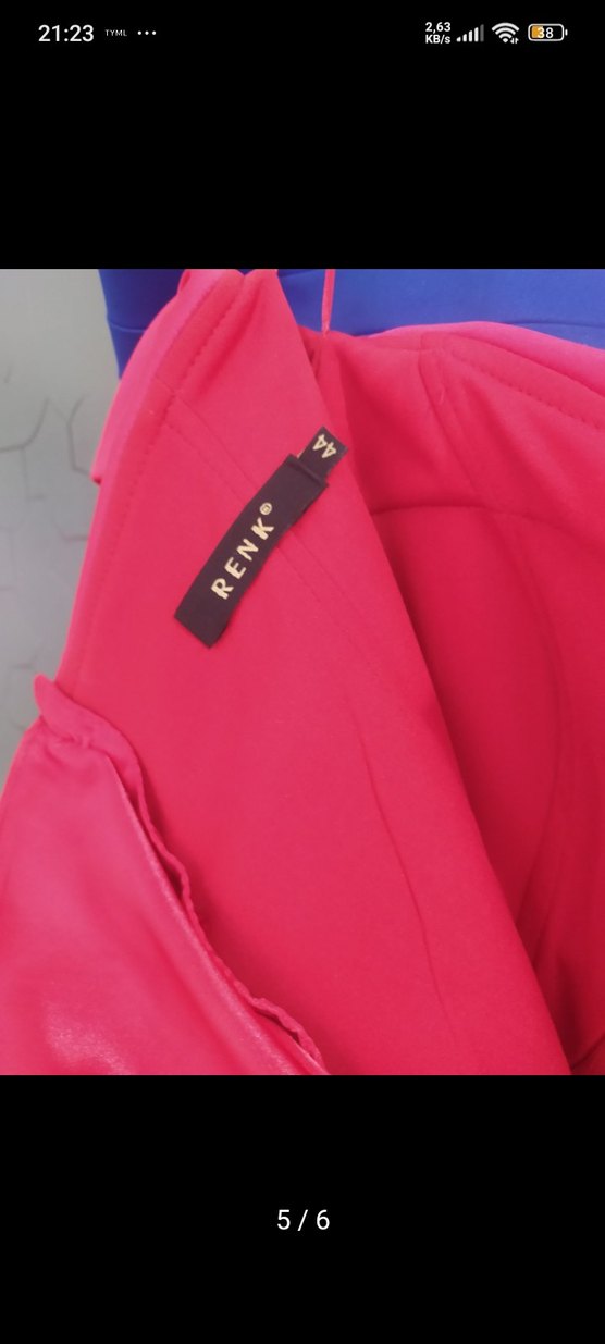 Kırmızı Uzun Drapeli Kadın Abiye - Görsel 2