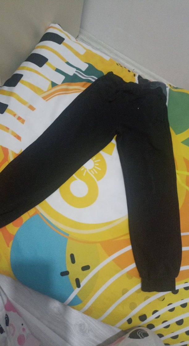 unisex Siyah Rahat Kesim Eşofman Altı - Görsel 2