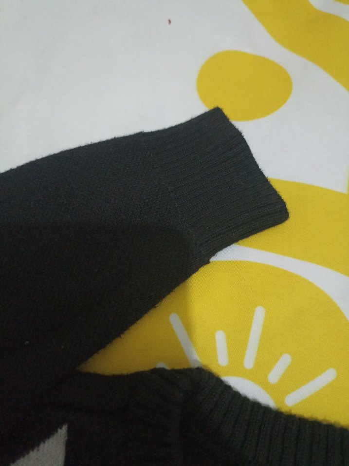 Renkli Desenli Kadın Triko Kazak - Görsel 3