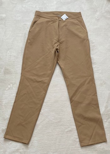 DeFacto Bej Regular Fit Kadın Kumaş Pantolon