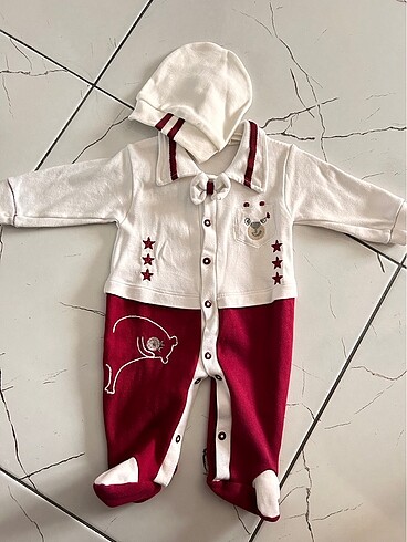 Bordo Erkek Bebek Tulumu
