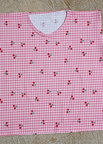 Penti Pembe Desenli Kadın Kısa Kollu Mini Pijama Takımı