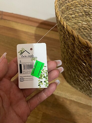 Beden camel Renk Hasır plaj çantası