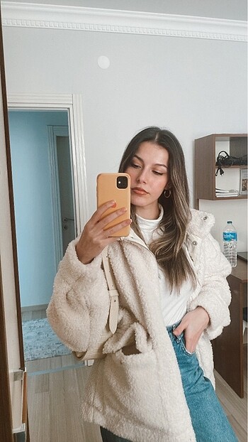 s Beden Pull bear yünlü ceket