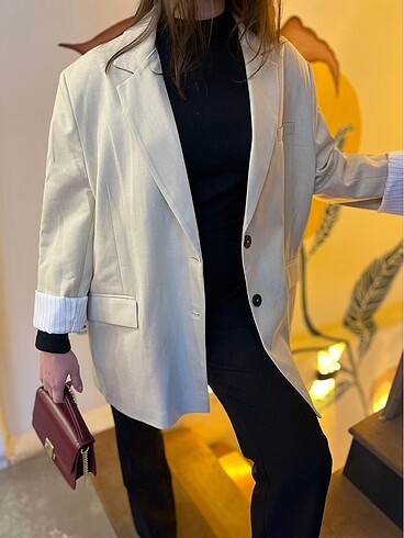 Diğer Vatkalı oversize blazer ceket