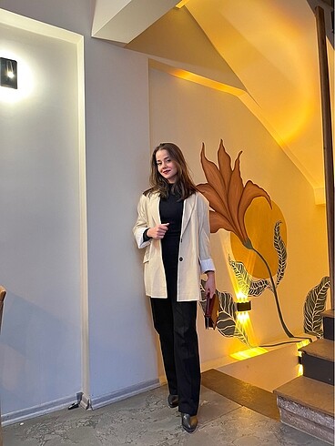 diğer Beden Vatkalı oversize blazer ceket