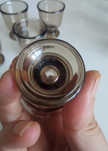 American Vintage Bej Şeffaf 5'li Cam Bardak Seti