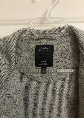 Gri Örgü Midi Kadın Triko Ceket - Görsel 3