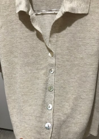 Kısa Kollu Düğmeli Keten Gömlek - Görsel 3