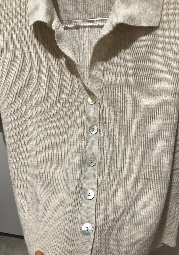 Kısa Kollu Düğmeli Keten Gömlek - Görsel 3