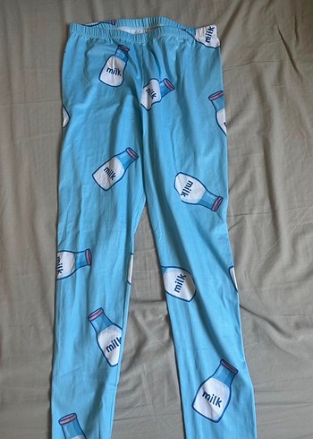 Milk Mavi Desenli Kadın Tayt - Görsel 3