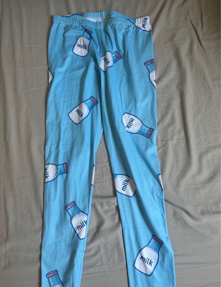 Milk Mavi Desenli Kadın Tayt - Görsel 3