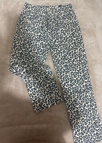 Zara Leopar Desenli Kahverengi Kadın Pantolon - Görsel 2