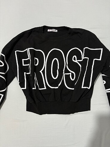Siyah Crop Sweatshirt