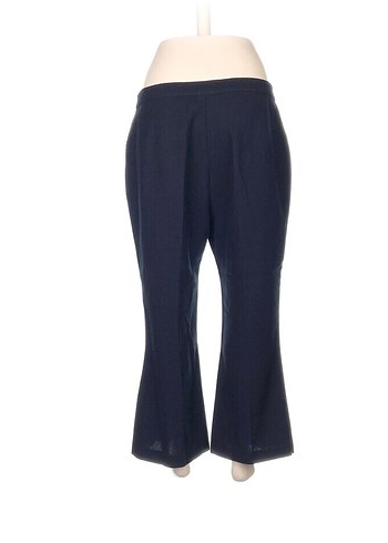 Lacivert Pilili Kadın Ofis Pantolonu - Görsel 3