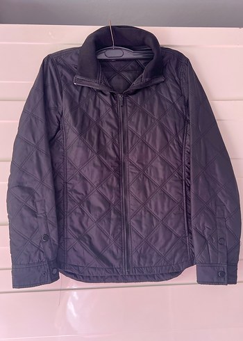 Kadın Siyah Kapitone Biker Ceket - Görsel 2