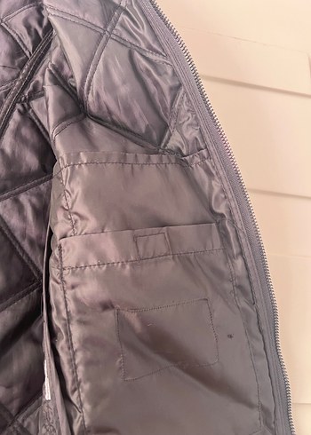 Kadın Siyah Kapitone Biker Ceket - Görsel 7