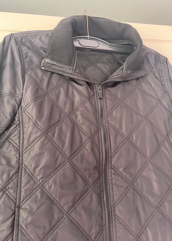 Kadın Siyah Kapitone Biker Ceket - Görsel 5