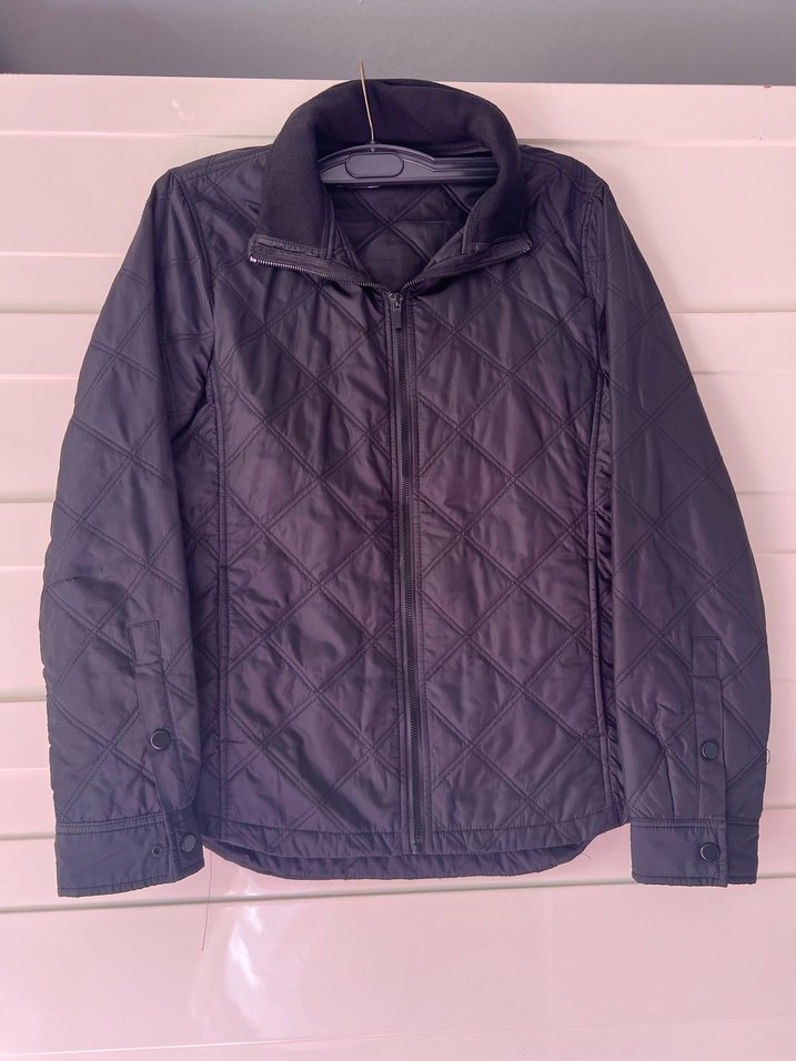 Kadın Siyah Kapitone Biker Ceket - Görsel 2