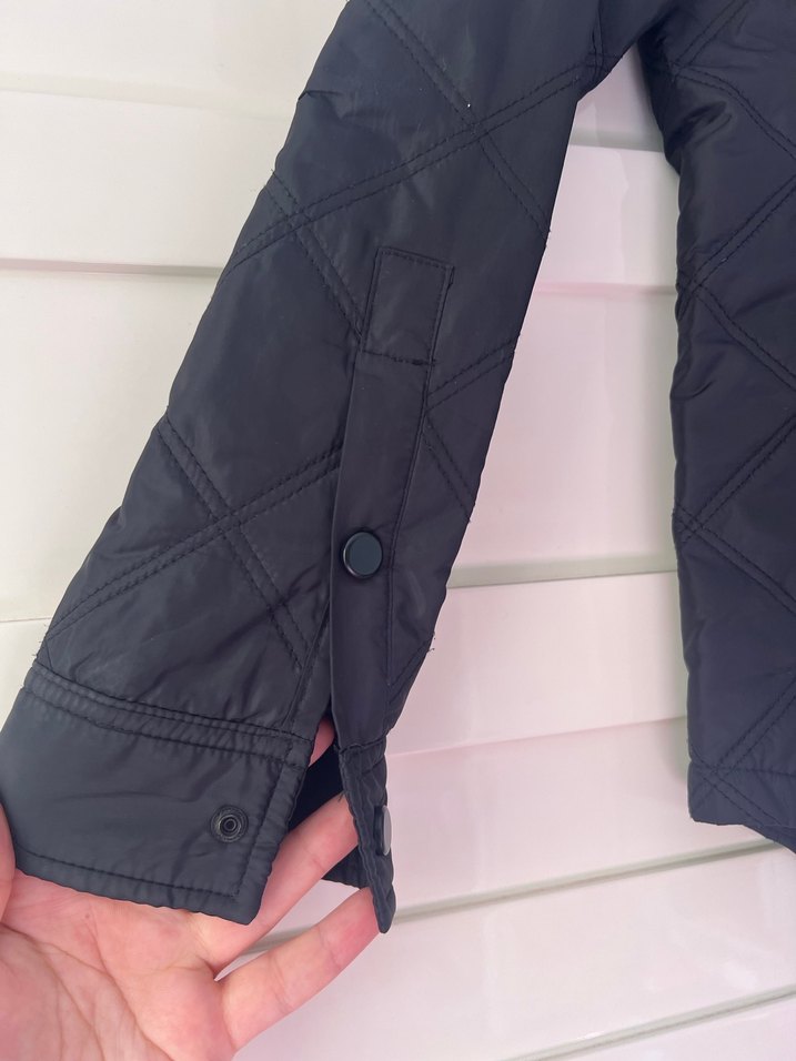 Kadın Siyah Kapitone Biker Ceket - Görsel 3