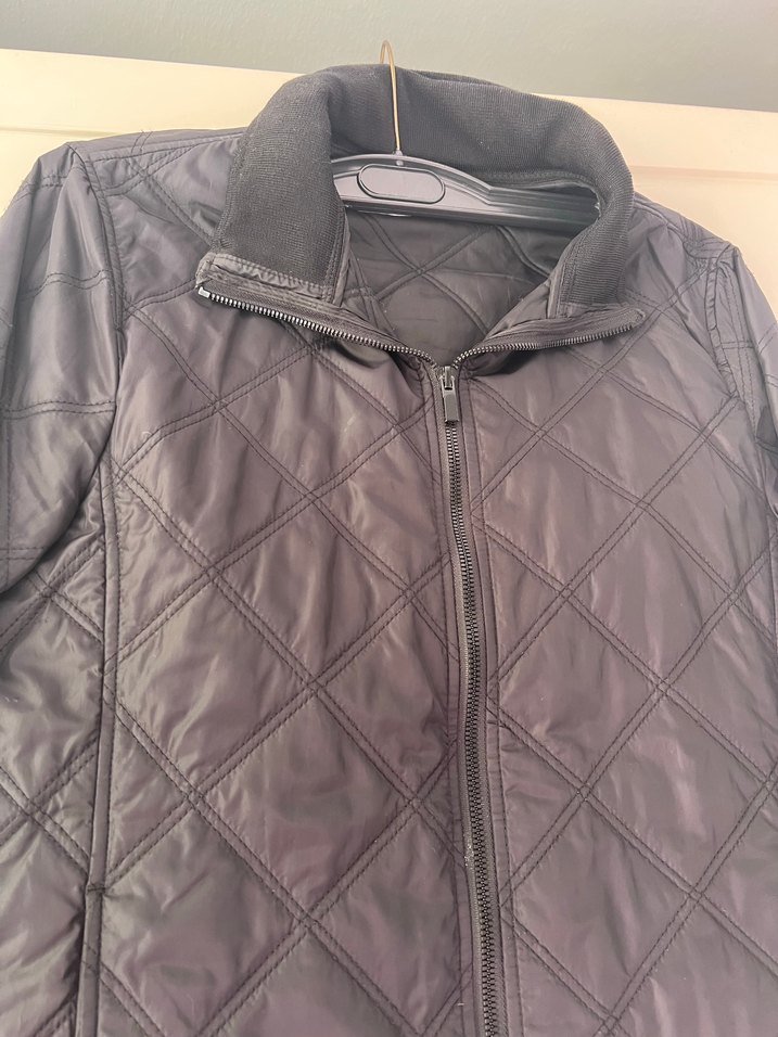 Kadın Siyah Kapitone Biker Ceket - Görsel 5