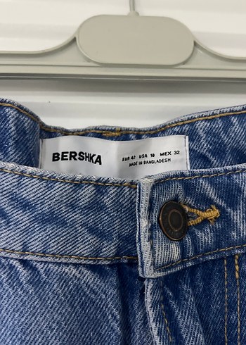 Bershka Gri Mavi Normal Kesim Kadın Jean - Görsel 3