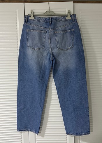 Bershka Gri Mavi Normal Kesim Kadın Jean - Görsel 7