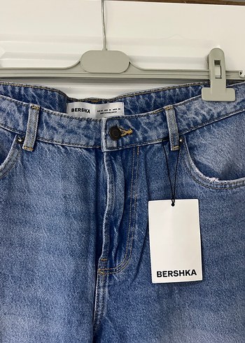 Bershka Gri Mavi Normal Kesim Kadın Jean - Görsel 2