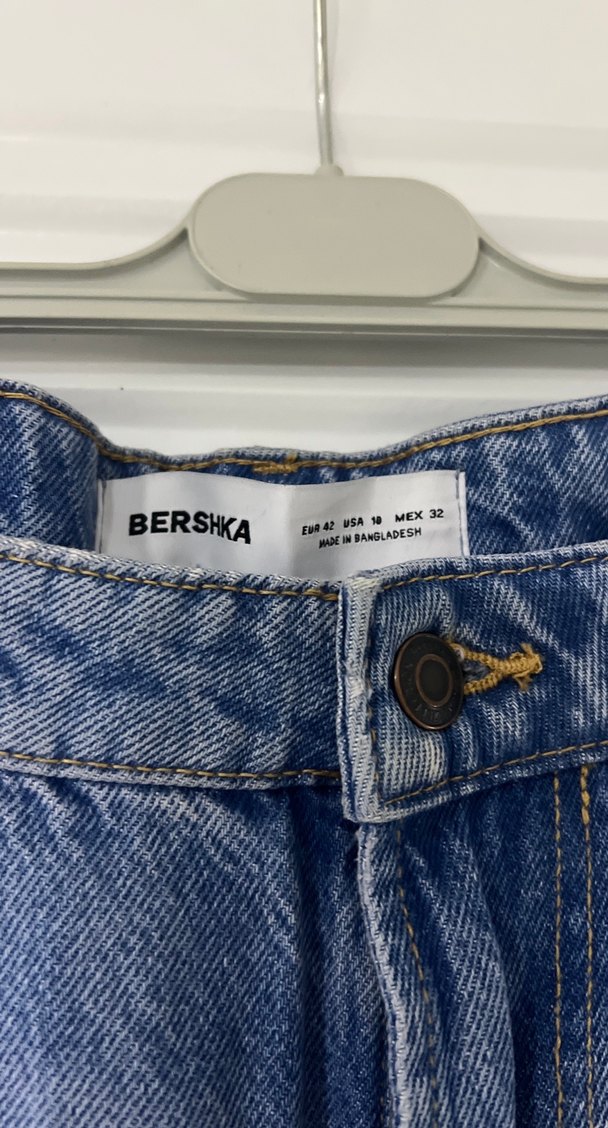 Bershka Gri Mavi Normal Kesim Kadın Jean - Görsel 3