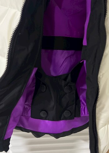 Beyaz Siyah Kadın Spor Mont - Görsel 4