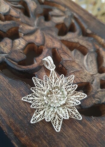 Sterling silver Telkari Gümüş kolye ucu 