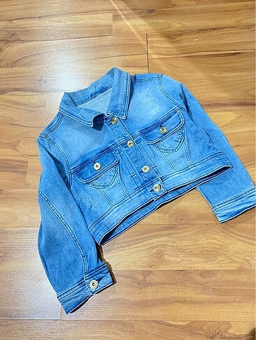 Supertrash Denim kot crop ceket