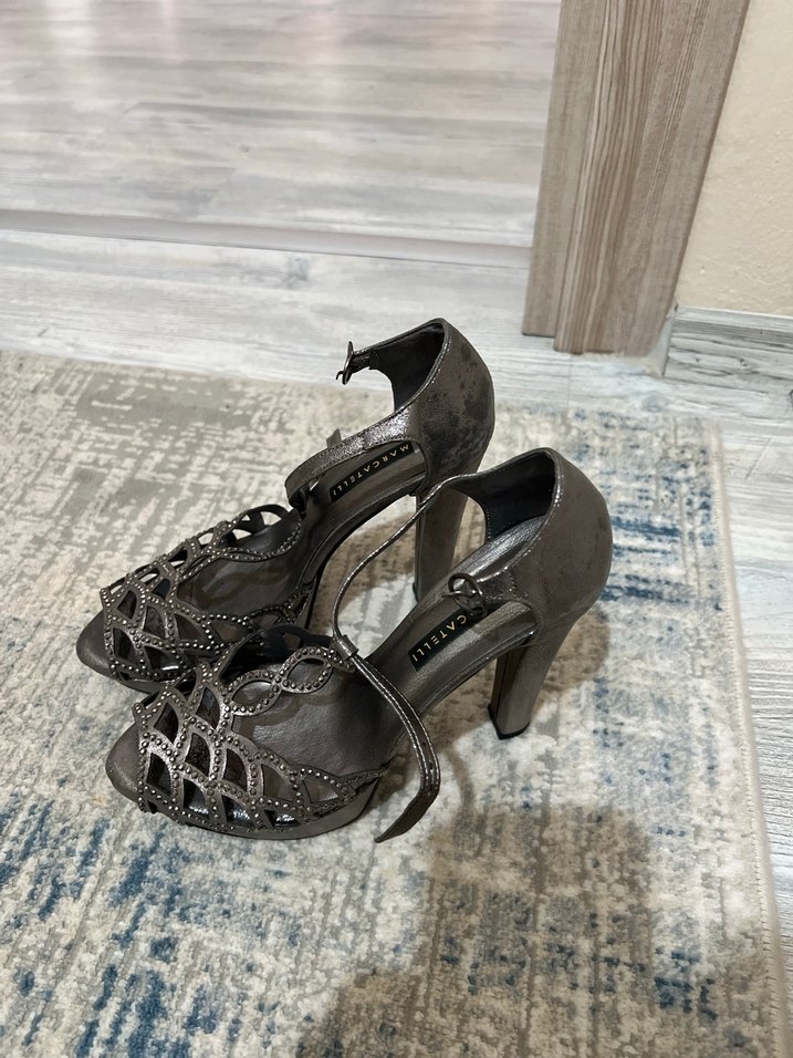 Gri Platform Topuklu Kadın Ayakkabı - Görsel 2