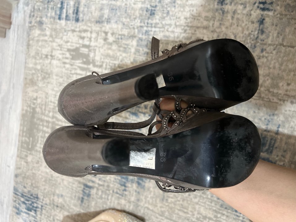 Gri Platform Topuklu Kadın Ayakkabı - Görsel 3