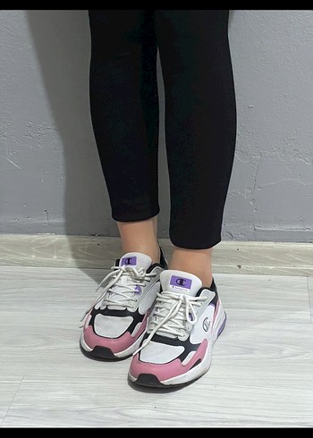 Pembe Bağcıklı Street Wear Sneakers - Görsel 2