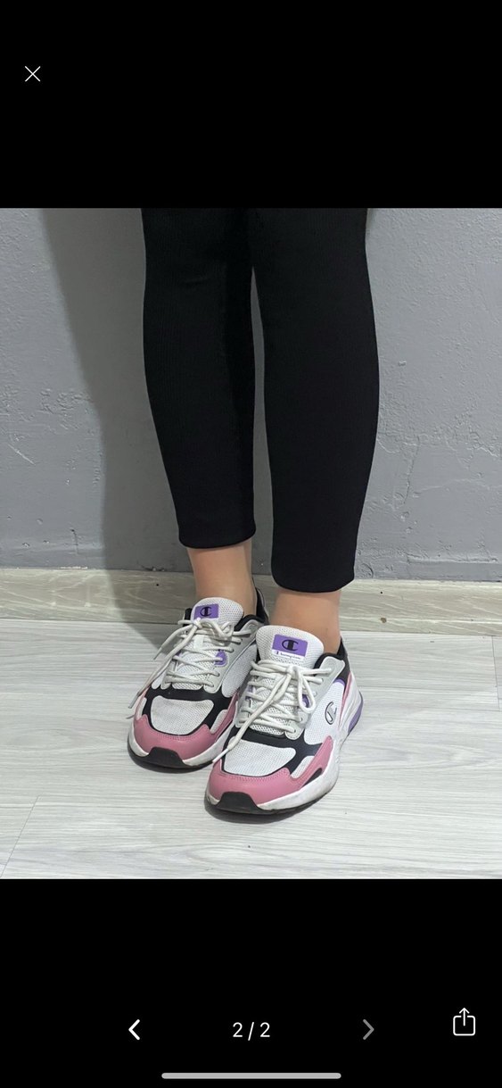 Pembe Bağcıklı Street Wear Sneakers - Görsel 2