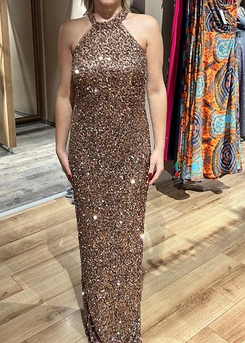 Payetli Uzun Abiye Elbise - Görsel 3