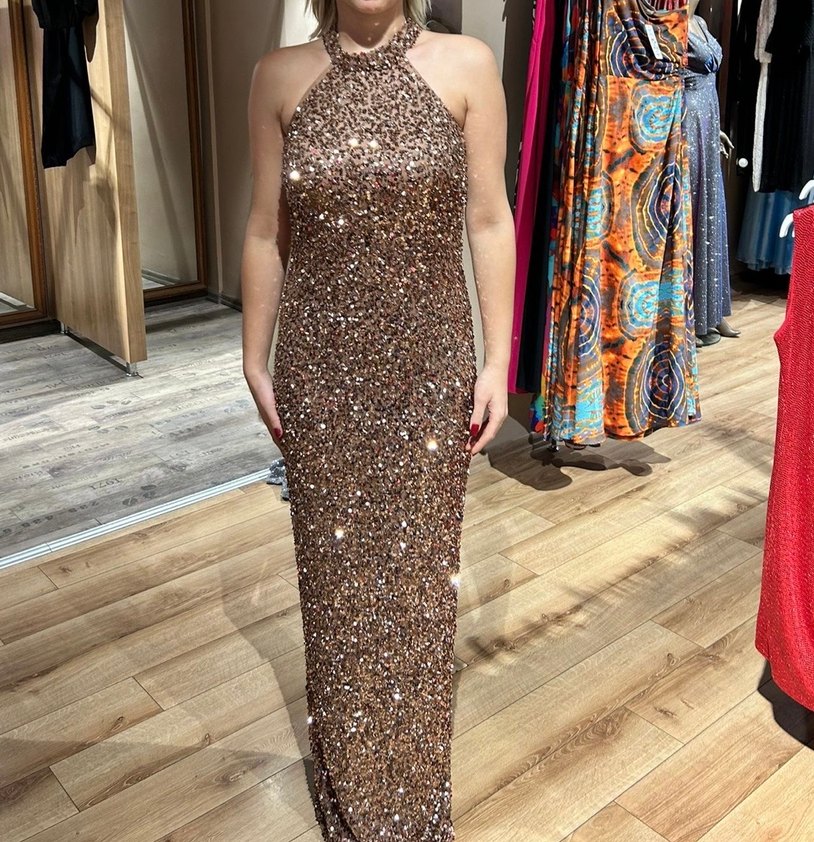 Payetli Uzun Abiye Elbise - Görsel 3