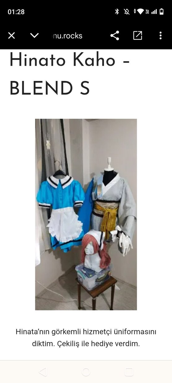 Anime cosplay Maid Kostumu - Görsel 3