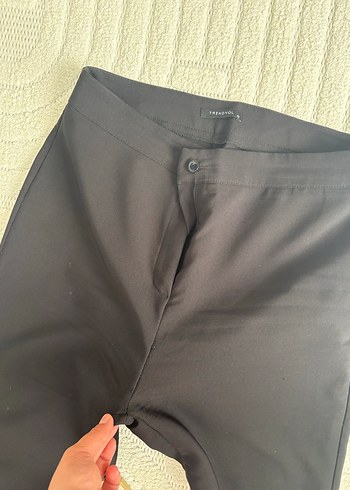 42 Beden siyah Renk Siyah Kadın Midi İspanyol Paça Pantolon